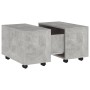 Mesa de centro madera contrachapada gris hormigón 60x60x38 cm en Mesas de centro | Comprar online en Foru.es