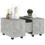 Mesa de centro madera contrachapada gris hormigón 60x60x38 cm en Mesas de centro | Comprar online en Foru.es