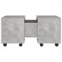 Mesa de centro madera contrachapada gris hormigón 60x60x38 cm en Mesas de centro | Comprar online en Foru.es