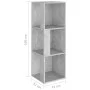 Mueble de esquina madera ingeniería gris hormigón 33x33x100 cm de vidaXL, Taquillas y armarios de almacenamiento - Ref: Foro2...