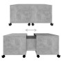 Mesa de centro madera contrachapada gris hormigón 75x75x38 cm en Mesas de centro | Comprar online en Foru.es