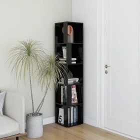 Black plywood corner furniture 33x33x164.5 cm by vidaXL, Lockers and storage cabinets - Ref: Foro24-809045, Price: 69,74 €, D...