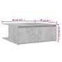 Mesa de centro madera contrachapada gris hormigón 80x80x31 cm en Mesas de centro | Comprar online en Foru.es