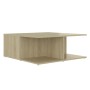 Mesa de centro madera contrachapada blanco y roble 80x80x31 cm en Mesas de centro | Comprar online en Foru.es