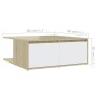 Mesa de centro madera contrachapada blanco y roble 80x80x31 cm en Mesas de centro | Comprar online en Foru.es