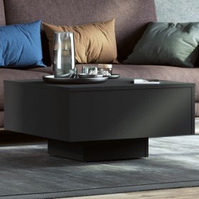 Mesa de centro madera contrachapada negro 60x60x31,5 cm en Mesas de centro | Comprar online en Foru.es