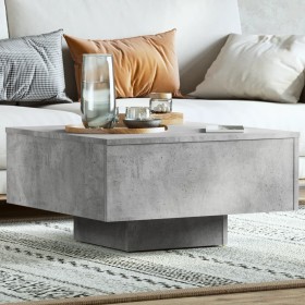 Mesa de centro madera de ingeniería gris hormigón 60x60x31,5 cm en Mesas de centro | Comprar online en Foru.es