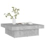Mesa de centro madera contrachapada gris hormigón 80x50x40 cm en Mesas de centro | Comprar online en Foru.es