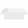 Mesa de centro madera contrachapada blanco brillante 90x90x28cm en Mesas de centro | Comprar online en Foru.es