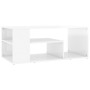 Mesa de centro madera contrachapada blanco brillo 100x50x40 cm en Mesas de centro | Comprar online en Foru.es