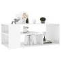 Mesa de centro madera contrachapada blanco brillo 100x50x40 cm en Mesas de centro | Comprar online en Foru.es