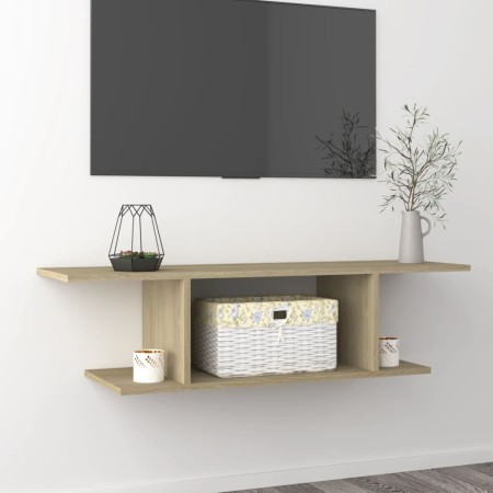 Mueble de TV de pared roble Sonoma 103x30x26,5 cm en Muebles TV | Comprar online en Foru.es