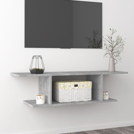 Mueble de TV de pared gris hormigón 103x30x26,5 cm en Muebles TV | Comprar online en Foru.es