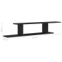 Estante de pared para TV madera contrachapada negro 125x18x23cm en Estanterías | Comprar online en Foru.es