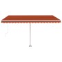 Toldo de pie retráctil manual naranja y marrón 450x350 cm de vidaXL, Toldos - Ref: Foro24-3069640, Precio: 517,88 €, Descuent...