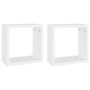 Estantes cubo de pared 2 unidades blanco 30x15x30 cm en Estanterías | Comprar online en Foru.es