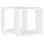 Estantes cubo de pared 2 unidades blanco 30x15x30 cm en Estanterías | Comprar online en Foru.es