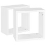 Estantes cubo de pared 2 unidades blanco 30x15x30 cm en Estanterías | Comprar online en Foru.es