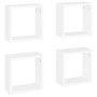 Estantes cubo de pared 4 unidades blanco 30x15x30 cm en Estanterías | Comprar online en Foru.es