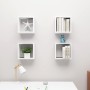 Estantes cubo de pared 4 unidades blanco 30x15x30 cm en Estanterías | Comprar online en Foru.es
