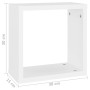 Estantes cubo de pared 4 unidades blanco 30x15x30 cm en Estanterías | Comprar online en Foru.es