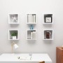 Estantes cubo de pared 6 unidades blanco 30x15x30 cm en Estanterías | Comprar online en Foru.es