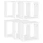 Estantes cubo de pared 6 unidades blanco 30x15x30 cm en Estanterías | Comprar online en Foru.es