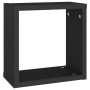 Estante cubo pared 2 uds negro 30x15x30 cm en Estanterías | Comprar online en Foru.es