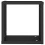 Estante cubo pared 2 uds negro 30x15x30 cm en Estanterías | Comprar online en Foru.es
