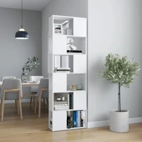 Estantería divisor de espacios blanco 60x24x186 cm de vidaXL, Librerías y estanterías - Ref: Foro24-809098, Precio: 81,37 €, ...