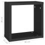 Estante cubo pared 2 uds negro 30x15x30 cm en Estanterías | Comprar online en Foru.es