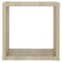 Estantes cubo de pared 4 unidades roble Sonoma 30x15x30 cm en Estanterías | Comprar online en Foru.es