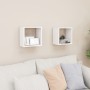 Estantes cubo de pared 2 unidades blanco 26x15x26 cm en Estanterías | Comprar online en Foru.es