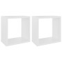 Estantes cubo de pared 2 unidades blanco 26x15x26 cm en Estanterías | Comprar online en Foru.es