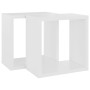Estantes cubo de pared 2 unidades blanco 26x15x26 cm en Estanterías | Comprar online en Foru.es