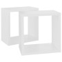 Estantes cubo de pared 2 unidades blanco 26x15x26 cm en Estanterías | Comprar online en Foru.es