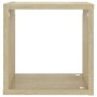 Estantes cubo de pared 2 unidades roble Sonoma 26x15x26 cm en Estanterías | Comprar online en Foru.es