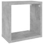 Estantes cubo de pared 2 unidades gris hormigón 26x15x26 cm en Estanterías | Comprar online en Foru.es