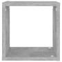 Estantes cubo de pared 2 unidades gris hormigón 26x15x26 cm en Estanterías | Comprar online en Foru.es