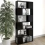 Librería separador madera contrachapada negro 80x24x186 cm de vidaXL, Librerías y estanterías - Ref: Foro24-809153, Precio: 7...