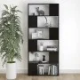 Librería separador madera contrachapada negro 80x24x186 cm de vidaXL, Librerías y estanterías - Ref: Foro24-809153, Precio: 7...