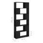 Librería separador madera contrachapada negro 80x24x186 cm de vidaXL, Librerías y estanterías - Ref: Foro24-809153, Precio: 7...