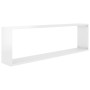 Estante cubo pared 4uds contrachapado blanco brillo 100x15x30cm en Estanterías | Comprar online en Foru.es