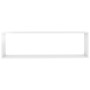 Estante cubo pared 4uds contrachapado blanco brillo 100x15x30cm en Estanterías | Comprar online en Foru.es