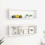 Estantes cubo de pared 2 uds contrachapado blanco 80x15x26,5 cm en Estanterías | Comprar online en Foru.es