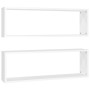 Estantes cubo de pared 2 uds contrachapado blanco 80x15x26,5 cm en Estanterías | Comprar online en Foru.es