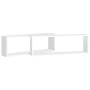 Estantes cubo de pared 2 uds contrachapado blanco 80x15x26,5 cm en Estanterías | Comprar online en Foru.es