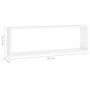 Estantes cubo de pared 2 uds contrachapado blanco 80x15x26,5 cm en Estanterías | Comprar online en Foru.es