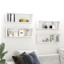 Estantes cubo de pared 4 uds contrachapado blanco 80x15x26,5 cm en Estanterías | Comprar online en Foru.es