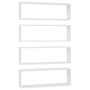 Estantes cubo de pared 4 uds contrachapado blanco 80x15x26,5 cm en Estanterías | Comprar online en Foru.es